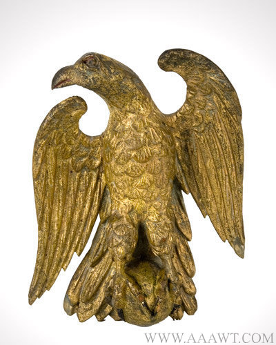 Antique Carved and Gilt Eagle, Original Surface, Circa 1800, entire view